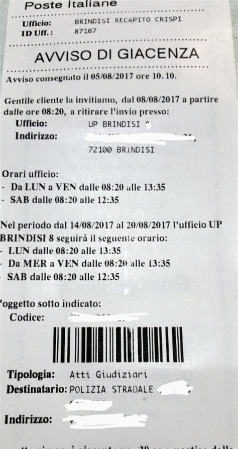 avviso di giacenza codice lv|Avviso di giacenza, come riconoscere i codici della raccomandata .